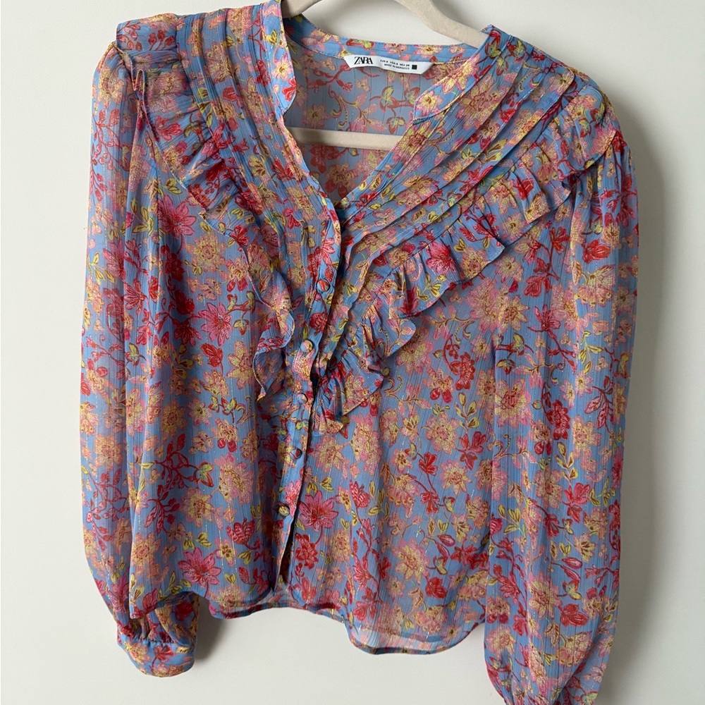 Zara Floral Blouse